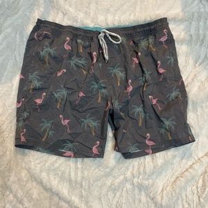 Goodfellow Swim Trunks Size XXL Flamingo Palm Trees Tropical Print
